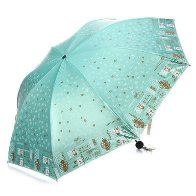 

Paradise Umbrella Mocha Life Double-sided Color Plastic Sunscreen 30 Clear Umbrella 33131E Shallow Lake Green