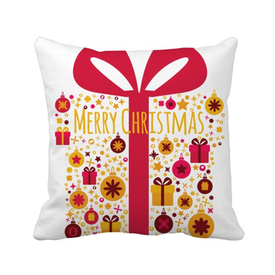 

Christmas Gift Transparent Festival Pattern Square Throw Pillow Insert Cushion Cover Home Sofa Decor Gift