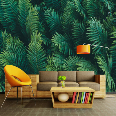 

Пользовательские Any Size Mural Обои 3D Стерео Зеленые листья Леса Fresco Living Room Study Restaurant Backdrop Wall Painting Decor