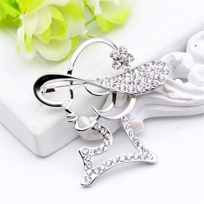 

New Noble Ladies Avatar Brooch Memorial Monroe Hollow Flower Fairy Broches Brooches Rhinestone Lapel Scarf Pins Women Banquet