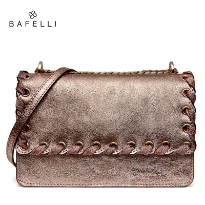 

BAFELLI новое прибытие сплит кожаный мешок розовое золото bolsos mujer моды ленты кросс-мешок
