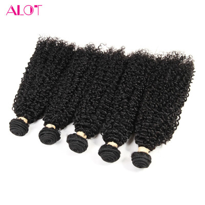 

Alot Brand Indian Hair Double Weft Human Kinky Curly Hair 5 bundles No Shedding No Tangle