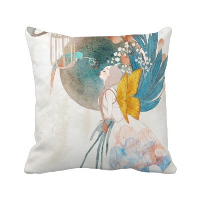 

Wing Chinese Classical Style Illustrator Polyester Toss Throw Pillow Square Cushion Gift