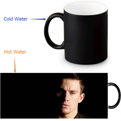 

Channing Tatum 350ml12oz Heat Reveal Mug Color Change Coffee Cup Sensitive Morphing Mugs Magic Mug Milk Tea Cups