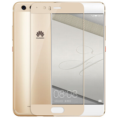 

ESCASE Huawei P10 полноэкранная закаленная пленка P10 стеклянная пленка полное покрытие HD взрывозащищенный анти-отпечаток мобильного телефона фильм полноэкранный золотой