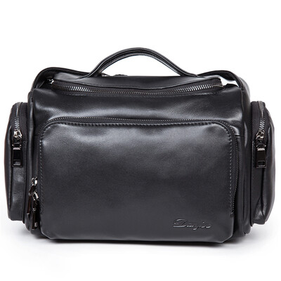 

DANJUE Genuine Leather Mens Shoulder Bag Trendy Travel Messenger Bags Brand Business High Quality Mens Handbag