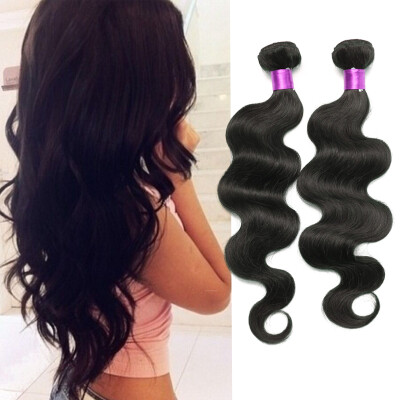 

3pcs Brazilian Virgin Hair Body Wave hair extension Natural Black Unprocessed Brazilian Human Hair Extensions Brazilian Body Wave