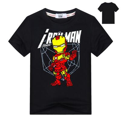 

2018 Летняя детская одежда Superhero Хлопковая майка Tee Boys Супермен Batman Мстители Ironman t рубашки Brand Clothing 3-13y