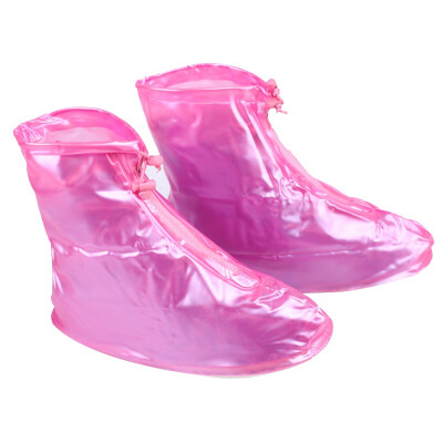 

Jiesheng rain boots shoes cover thick flat pink 38-39