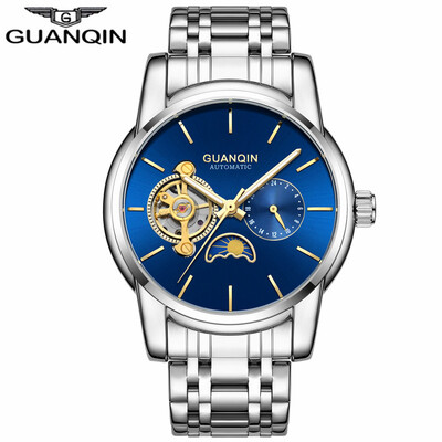 

GUANQIN Mens watch business waterproof automatic mechanical watch hollow sports watch