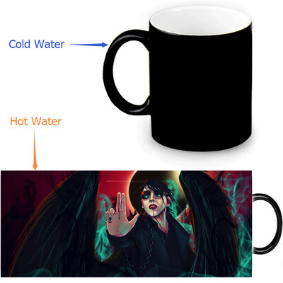 

Marilyn Manson 350ml/12oz Heat Reveal Mug Color Change Coffee Cup Sensitive Morphing Mugs Magic Mug Milk Tea Cups