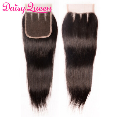 

8"-20"Inch Lace Closure Brazilian Straight Human Hair Closure Three Part 8A Unprocessed Brazilian Virgin Hair Closure