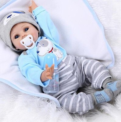 

Best Christmas Kids Toys 22 inch silicone reborn babies for sale real soft handmade dolls toys for children gift bonecos bebe