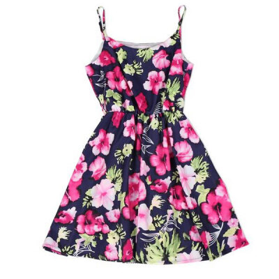 

Lovaru ™summer style dress women dresses 2015 A-line printed O-neck sleeveless party dress lady female vestidos