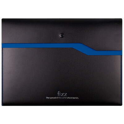 

Fizz thick double-layer snap file bag color portfolio bag information office supplies dark blue FZ103002
