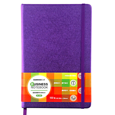 

San Wood SUNWOOD Plato series eight color business leather notebook notepad black 1320 office stationery