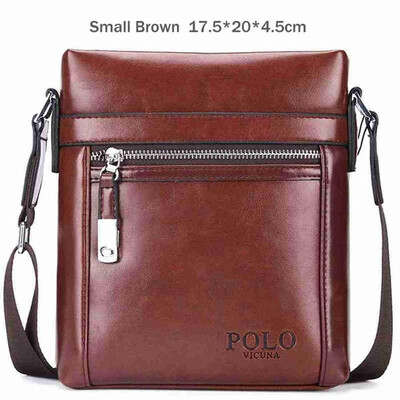 

VICUNA POLO High Quality Theftproof Waxy Leather Brand Man Bag With Metal Hasp Small Mens Crossbody Bag Vintage Shoulder Bags