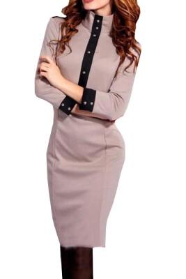 

Lovaru ™2015 winter dress new fashion women's patchwork dress elegent dress hot sale