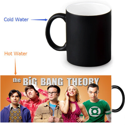 

The Big Bang Theory 350ml12oz Heat Reveal Mug Color Change Coffee Cup Sensitive Morphing Mugs Magic Mug Milk Tea Cups