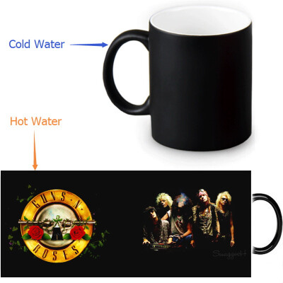 

Guns and Rose 350ml/12oz Heat Reveal Mug Color Change Coffee Cup Sensitive Morphing Mugs Magic Mug Milk Tea Cups