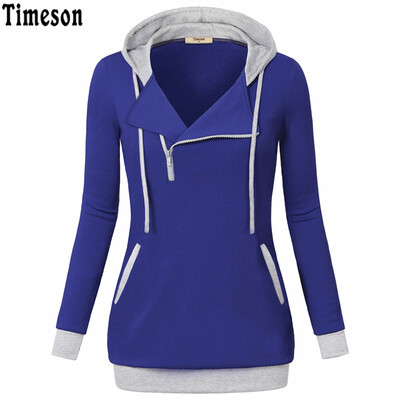 

2018 Fashion Women Hoodies Zipper Pullovers Long Sleeve Packet Casual Tracksuit Patwork Sweatershirt Female Plus Size Red Hoodies