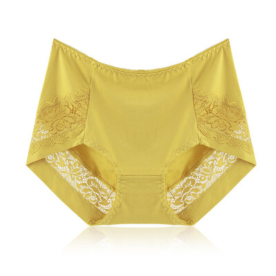 

Xia Weifang high waist large size hips womens underwear 4216 turmeric uniform code