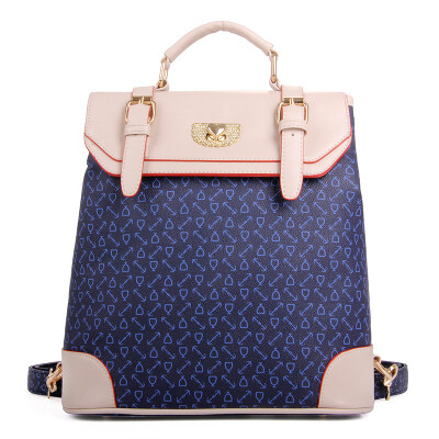 

2015 Fashion Summer Women School Bags PU Leather Print Shoulder Bags Small Ladies Designer Handbags High Quality Backpack
