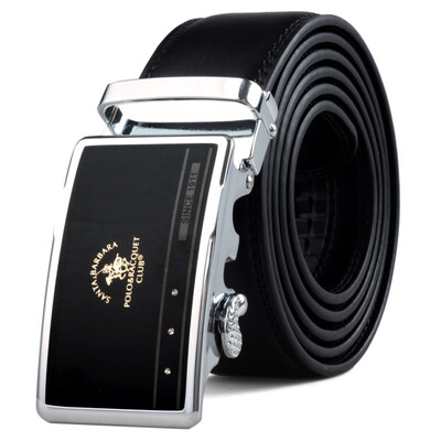 

St Paul&39s men&39s leather belt business casual automatic buckle belt belt black