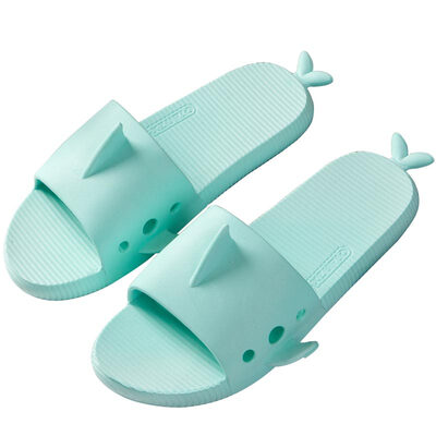 

Lovers couple bathroom fish mouth slippers cute home floor sandals pink 4041 LJ2061