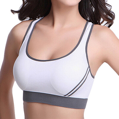 

Women Fitness Bra Padded Compression Sport Bra top Sportswear Elastic Crop Vest