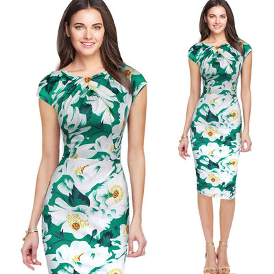 

Hot women's dress fashion print Slim pencil skirt L07