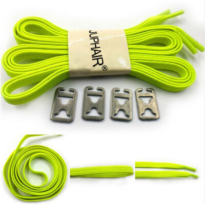 

JUP 12 Pairs Lazy Not Tie Shoelaces Metal Fashion Simple High Elastic Laces Adult Children Lock Sneakers No Knots Laces Shoes