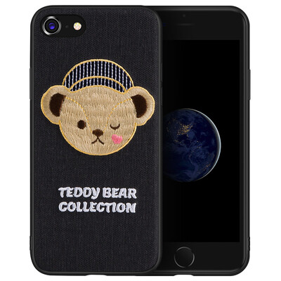 

Teddy Collection Apple 8/7 Mobile Shell iPhone8 / 7 Cartoon Cover Творческая трехмерная трехмерная вышивка All-in-one Силиконовая мягкая оболочка Игривый Тедди