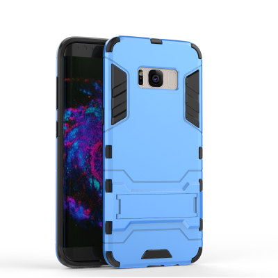 

Shockproof Ultra-thin Armor Plastic TPU Back Case Cover with Stand Holder Phone Case for Samsung Galaxy S8