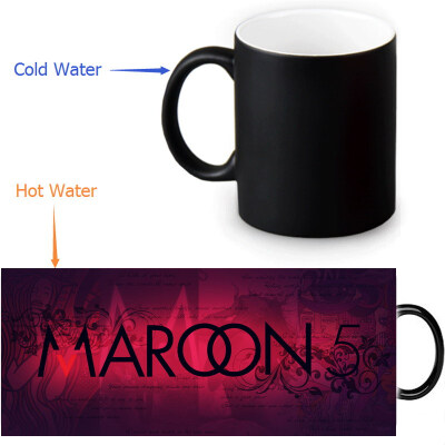 

Maroon 5 350ml12oz Heat Reveal Mug Color Change Coffee Cup Sensitive Morphing Mugs Magic Mug Milk Tea Cups