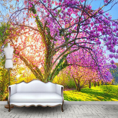 

Custom Photo Wallpaper 3D Cherry Blossom Tree Large Mural Floral Wallpaper For Living Room TV Sofa Background Bedroom Walls 3D