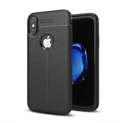 

MISSCASE Phone Case For iPhone 6 6s 7 8 X 6/6s plus 7/8 plus Leather texture Full Protection Soft TPU Shockproof Cover Cases