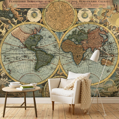 

3D photo wallpaper 3D large wall painting personalized Food Restaurant wallpaper world map living wallpaper mural