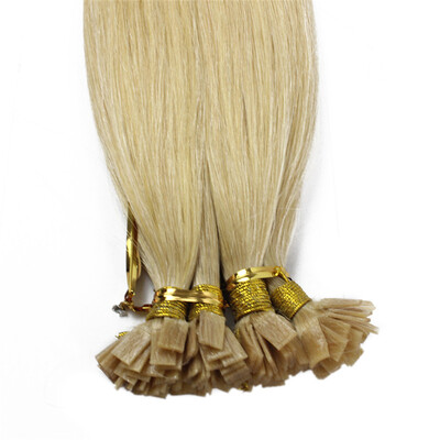 

1g/s 100g Human Virgin Hair #24 Natural Blonde Keratin Flat tip Hair Extensions