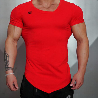 

Muscle Fitness Brothers Mens Sports Outdoor Running Training T-Shirt Slim Elastic Breathable Short Sleeve