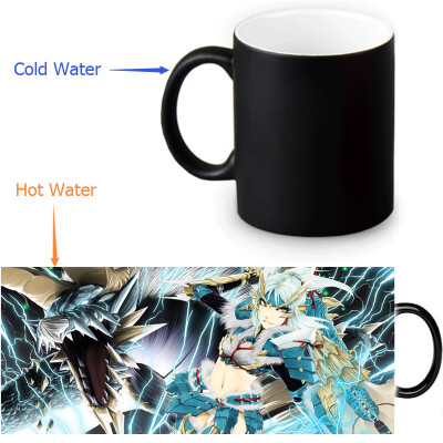 

Monster Hunter Manga 350ml/12oz Heat Reveal Mug Color Change Coffee Cup Sensitive Morphing Mugs Magic Mug Milk Tea Cups