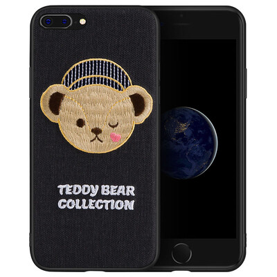 

Teddy Collectible Apple 8 / 7Plus Mobile Shell iPhone8 / 7Plus Cartoon Cover Творческая трехмерная трехмерная вышивка All-inclusive Мягкая оболочка Игривый Тедди
