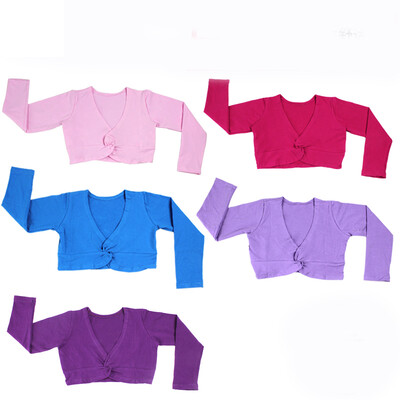

2017 Spring Autumn Girls Kids Long Sleeve Ballet Dance Jacket High Waist Small Coat Children Gymnastics Leotard Coat