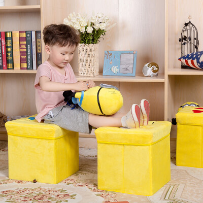 

Tinghao tinghao flannel square foldable expression storage stool childrens toy storage box two loaded