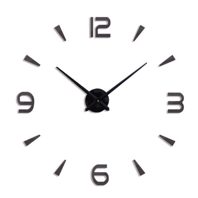 

Modern Frameless DIY Wall Clock Large 3D Wall Watch Non Ticking for Living Room Bedroom Kitchen