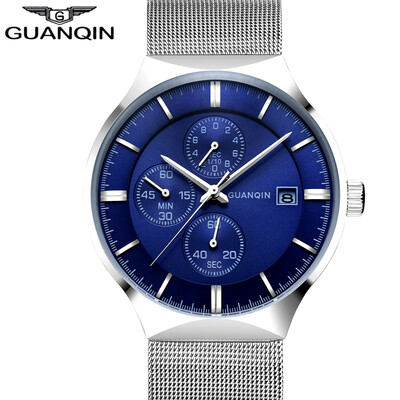 

GUANQIN Watch Mens Watch Casual Fashion Quartz Watch waterproof calendar watch