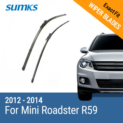 

SUMKS Wiper Blades for Mini Roadster R59 20"&20" Fit Pinch Type Arms 2012 2013 2014