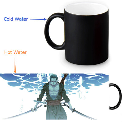 

One Piece Zoro 350ml12oz Heat Reveal Mug Color Change Coffee Cup Sensitive Morphing Mugs Magic Mug Milk Tea Cups