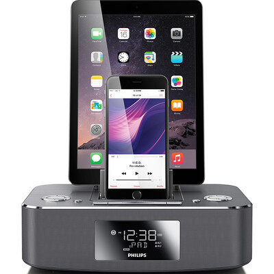

Philips (PHILIPS) DC395 аудио беспроводной Bluetooth для домашнего использования Apple iPhone6S / 6Plus / 5 / iPad двойной интерфейс зарядное устройство радио