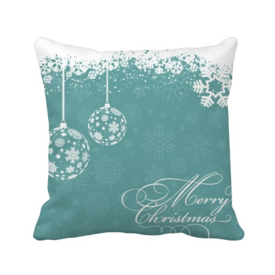 

Christmas Snowflake Ball Festival Square Throw Pillow Insert Cushion Cover Home Sofa Decor Gift